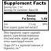 Global Healing, Plant-Based Zinc 2 fl oz Supplement Facts Label