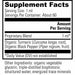 Global Healing, Turmeric 2 fl. oz. Supplement Facts Label