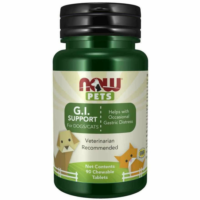 GI Support for Dogs/Cats 90 Chewable Tabs By NOW
