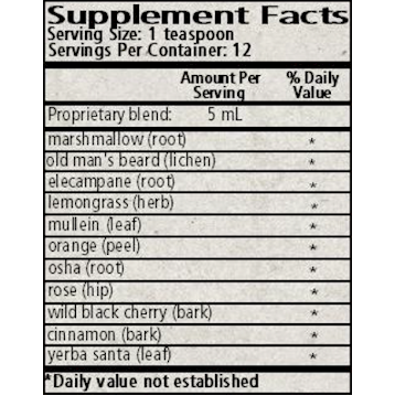 Wise Woman Herbals, Herbal CE II 2 fl. oz. Supplement Facts Label