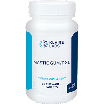 Mastic Gum/DGL 60 chew wafers by Klaire Labs