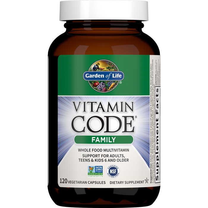 Vitamin Code Family Multi 120 vcaps By Garden Of Life Bottle