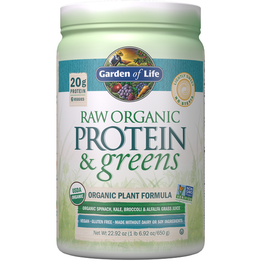 RAW Protein and Greens Lightly Sweetened 23 oz by Garden Of Life