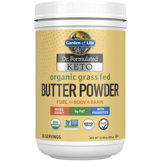 Keto Organic Grass Fed Butter Powder 30 servings by Garden Of Life