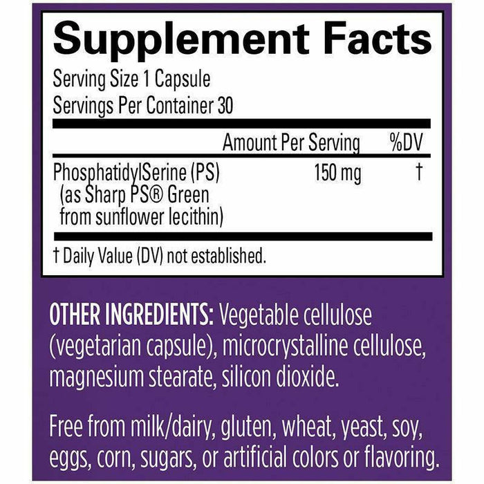 NeuroPS 30 caps by BrainMD Supplement Facts Label