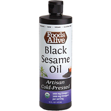 Organic Black Sesame Seed Oil 8 fl oz by Foods Alive