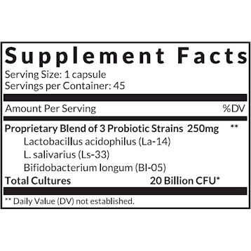 Fortéfy 45 Capsules by InterPlexus Supplement Facts Label