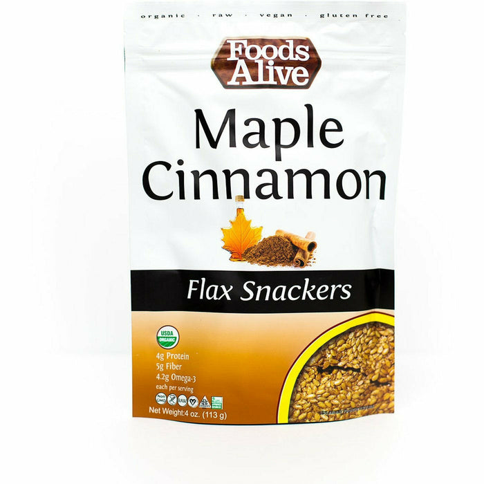 Foods Alive, Organic Maple Cinnamon Snack Crackers 4 Oz