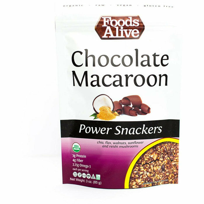 Chocolate Macaroon Power Crackers 3 oz by Foods Alive