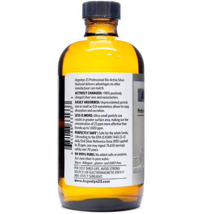 Bio-Active Silver Hydrosol 8 oz by Argentyn 23 Supplement Directions Label