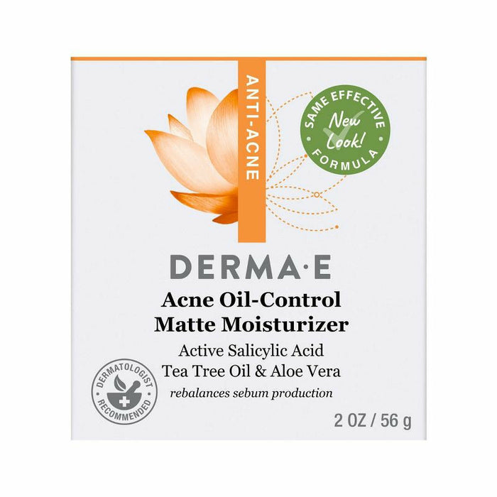 DermaE Natural Bodycare, Acne Oil-Control Matte Moisturizer 2 oz