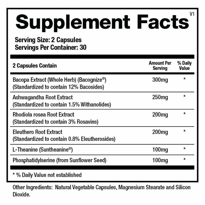 BioMatrix, Adapt Align 60 Capsules Supplement Facts Label