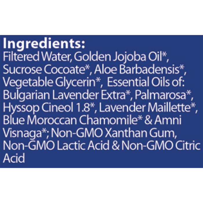 Allergy Easer Roll-On Relief Organic 1 fl oz by Amrita Aromatherapy Ingredients Label
