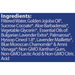Allergy Easer Roll-On Relief Organic 1 fl oz by Amrita Aromatherapy Ingredients Label