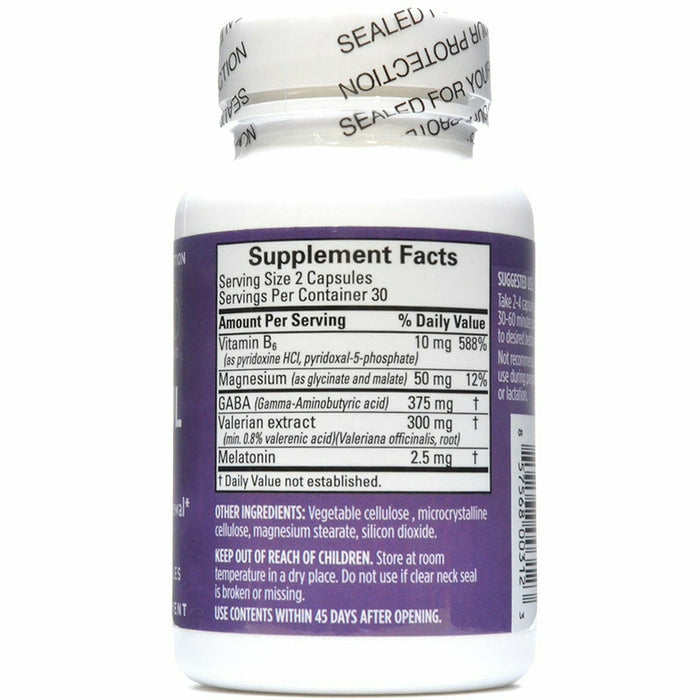 Restful Sleep 60 caps by BrainMD Supplement Facts Label