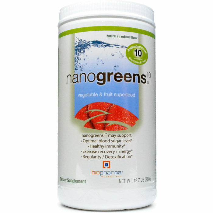 BioPharma Scientific, Nanogreens10 Strawberry 12.7 oz