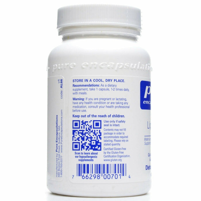 Pure Encapsulations, Alpha Lipoic Acid 600 mg 60 capsules Recommendations Label