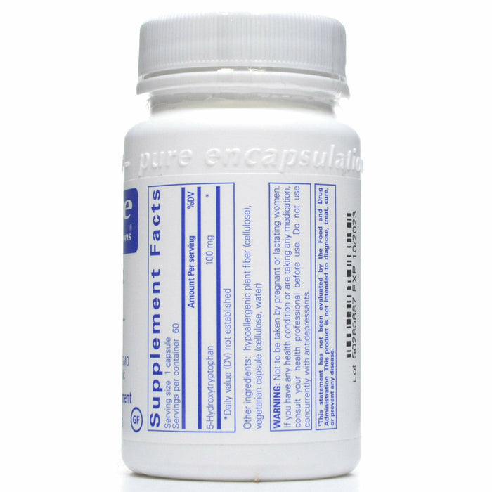 Pure Encapsulations, 5-HTP 100 mg 60 capsules Supplement Facts Label