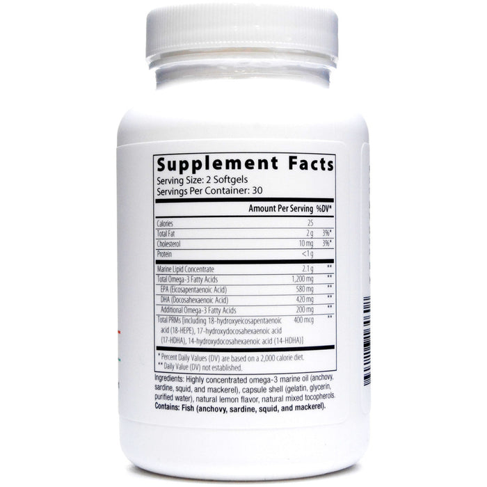 Nutri-Dyn, PRM Resolve 60 softgels Supplement Facts Label