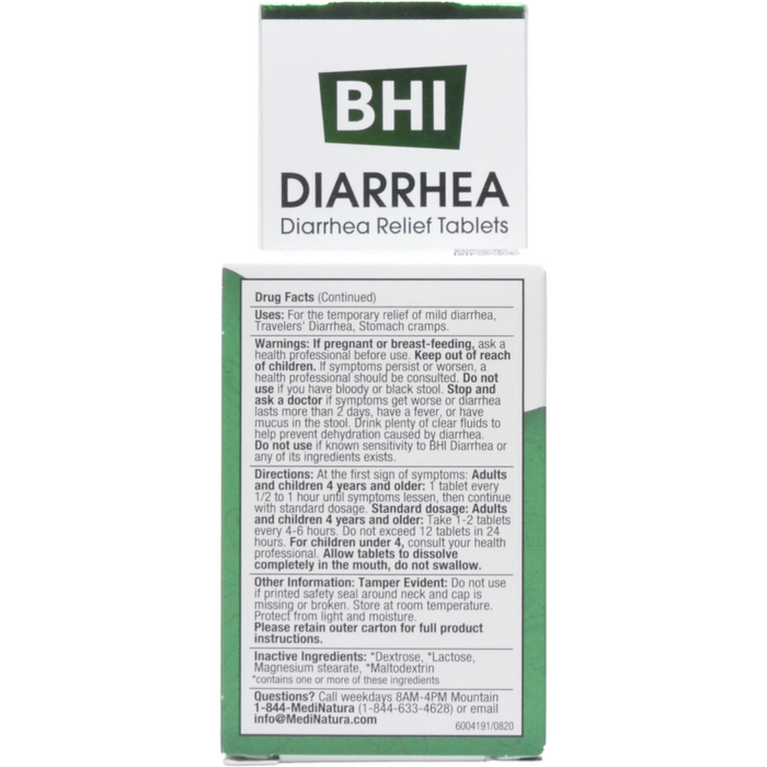 Heel/BHI, Diarrhea 100 tabs Drug Facts Continued