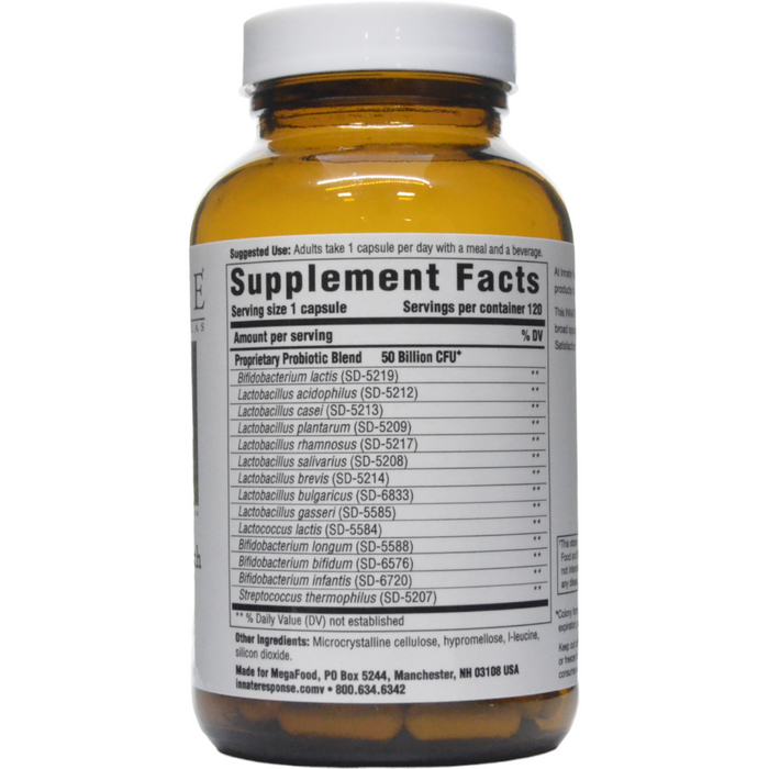 Innate Response, Flora 50-14 Clinical Strength 120 caps Supplement Facts
