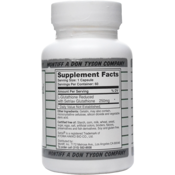 L-Glutathione Reduced 250 mg 60 caps by Montiff L-Glutathione Reduced 250 mg 60 caps by Montiff