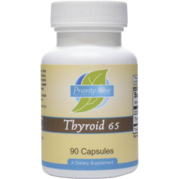 Priority One Vitamins, Thyroid 65 mg 90 caps