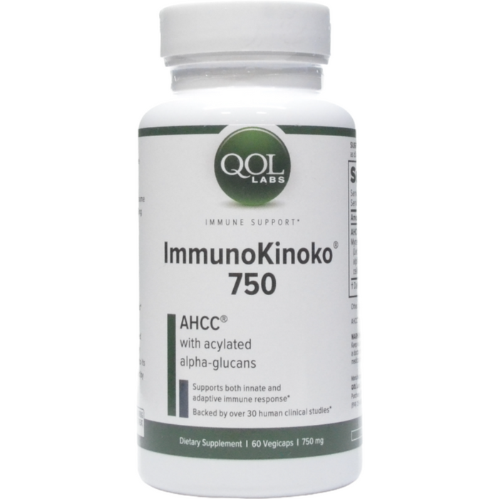 QOL Labs, ImmunoKinoko AHCC 750 mg 60 vcaps