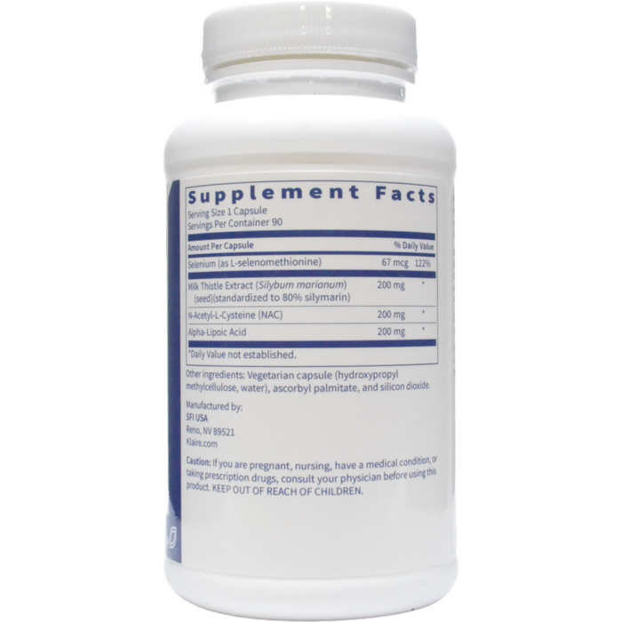Klaire Labs, HepatoThera Forte 90 caps Supplement Facts