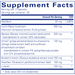 Pure Encapsulations, Brain Reset 60 Capsules Supplement Facts Label