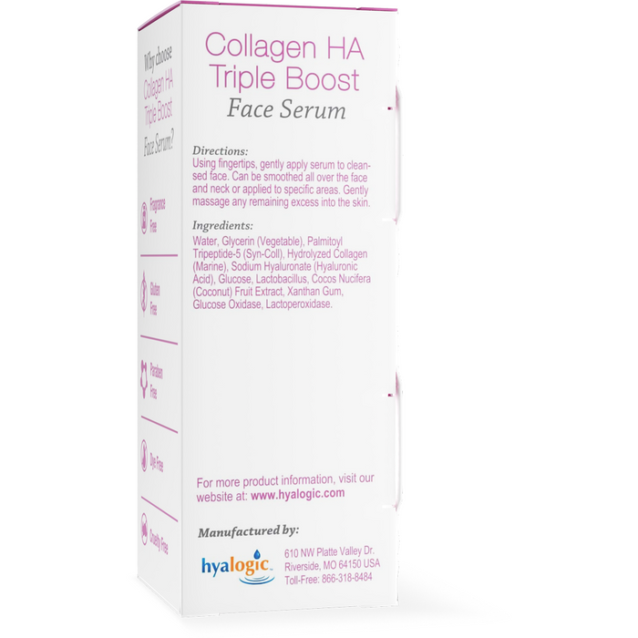 Hyalogic, Collagen HA Triple Boost .47 fl oz Label
