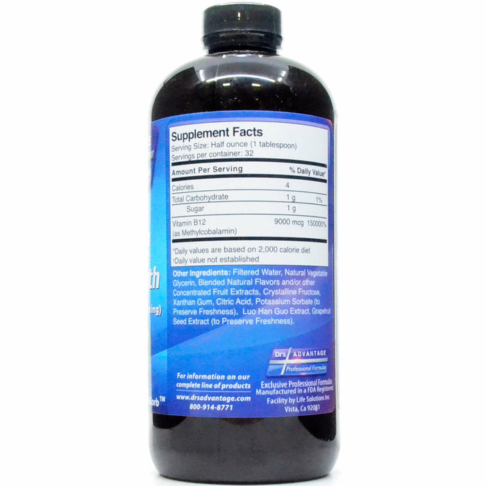 Dr.'s Advantage, Liquid Vitamin B12 Triple Strength 16 fl oz Supplement Facts