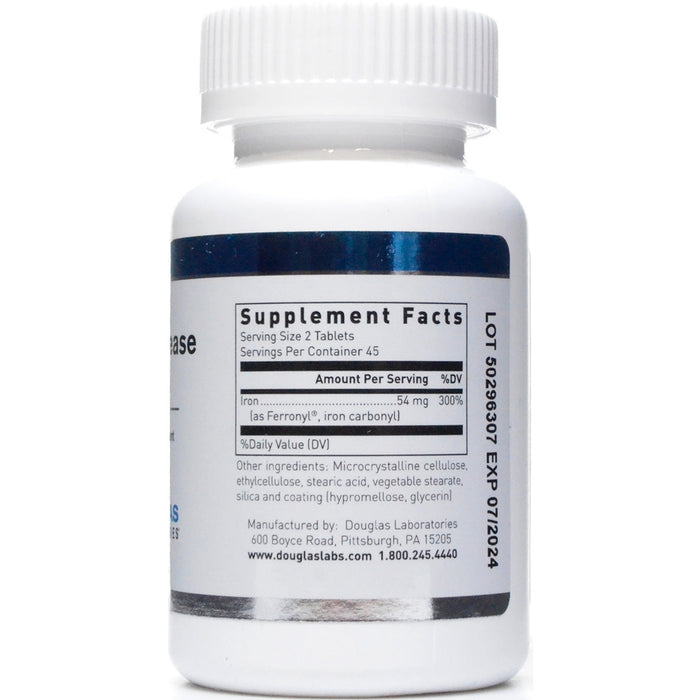 Douglas Labs, Timed Release Iron 90 tabs Supplement Facts