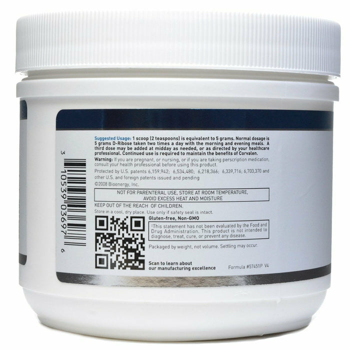 Corvalen Ribose 56 servings by Douglas Labs Information Label