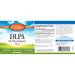 Carlson Labs, DLPA (DL_Phenylalanine) 60 Capsules Supplement Facts Label