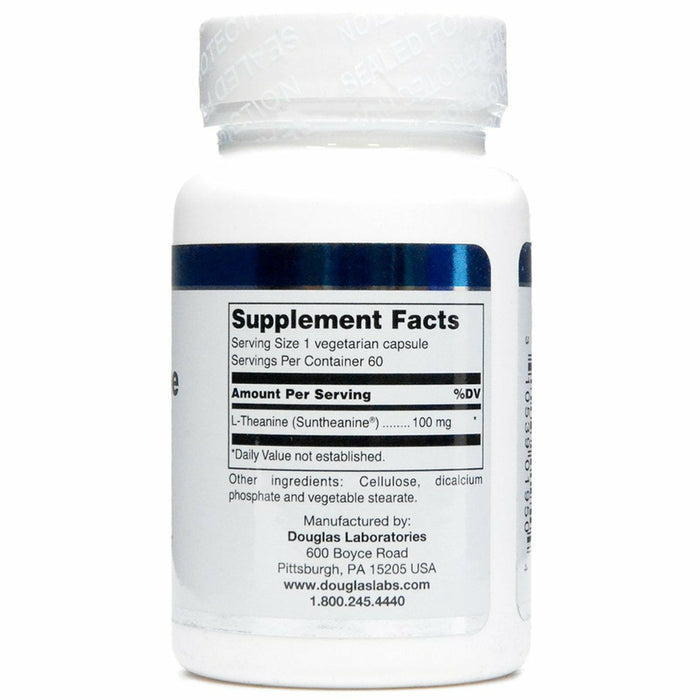 L-Theanine 100 mg 60 caps by Douglas Labs Supplement Facts Label