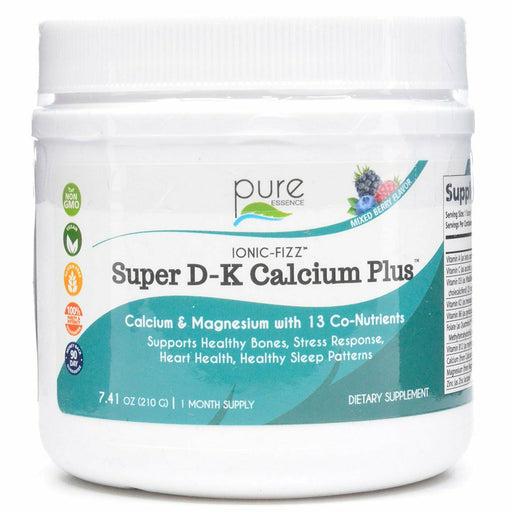 Pure Essence, Ionic Fizz Super D-K Calcium Plus Mixed Berry 7.41 oz