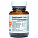 A label of Pure Essence CalmEssence supplement capsules, designed for stress relief 15 vegecap
