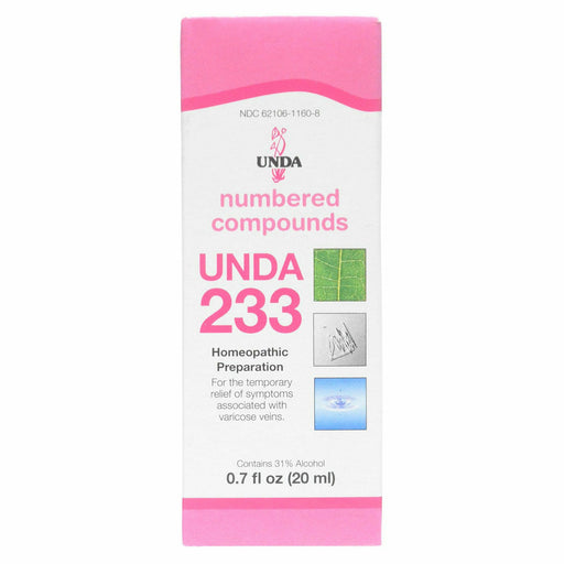 Unda #233 2/3 oz Numbered Compounds Homeopathic Preparation