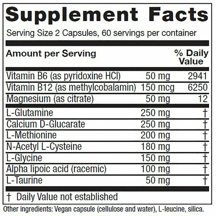 Vitanica, Endocrine Disruptor Relief 120 Capsules Supplement Facts Label
