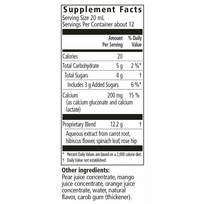 Salus, Calcium Liquid Supplement Facts Label