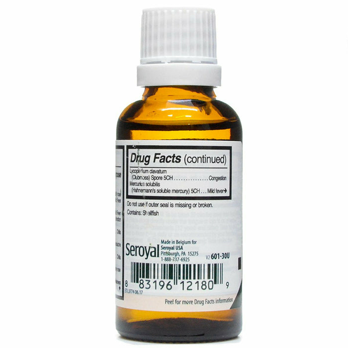 Fungisode 30 ml by Seroyal Genestra Supplement Facts Label-2