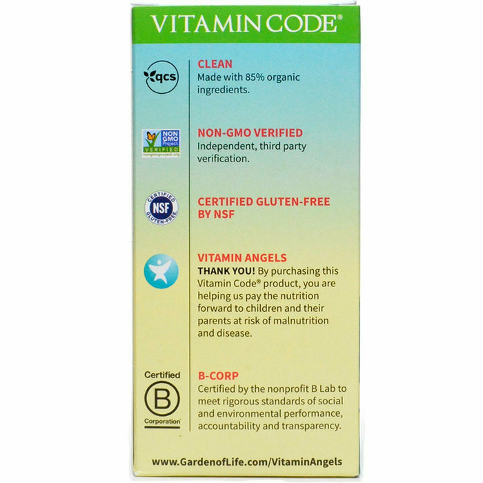 Vitamin Code Kids Chewable Multi 60 tabs by Garden Of Life Information Label-1