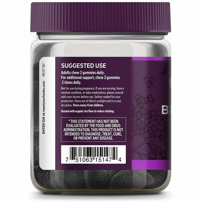Black Elderberry Adult Daily Gummies by Gaia Herbs