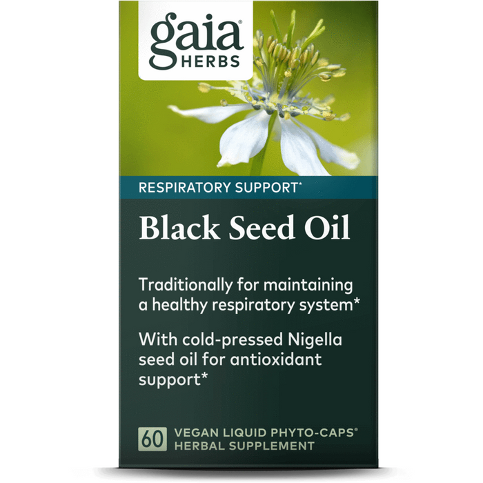 Black Seed Oil 60 caps by Gaia Herbs Box
