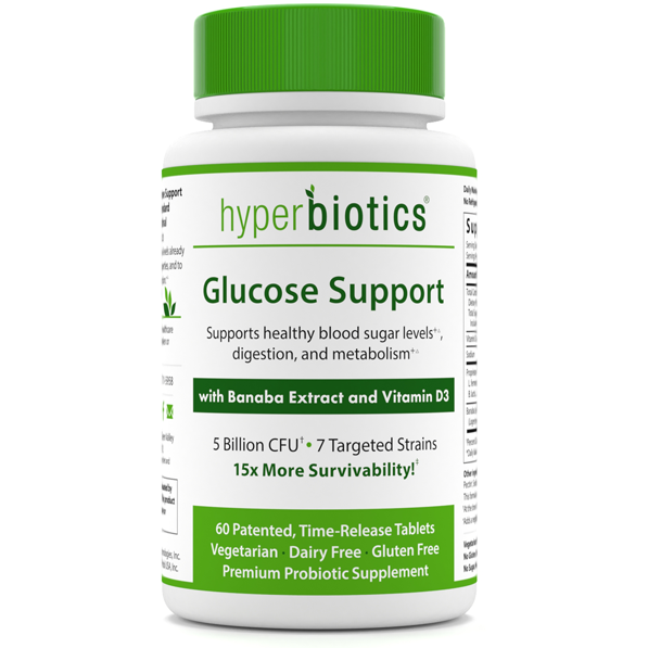 Hyperbiotics, Glucose Support 60 Tablets