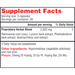 Health Concerns, Great Yin 90 Capsules Supplement Facts Label