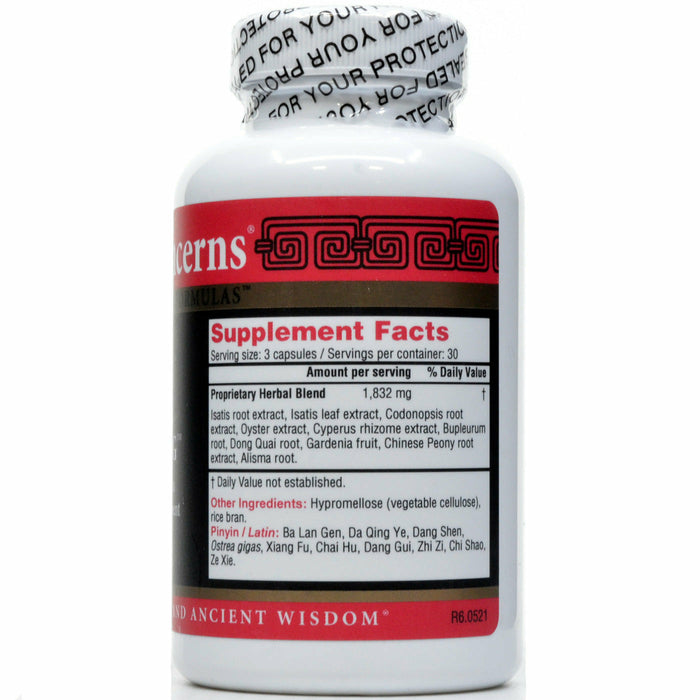 Health Concerns, Isatis Cooling 90 capsules Supplement Facts