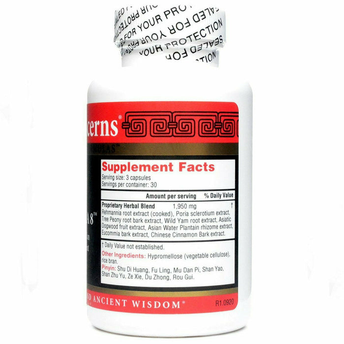 Health Concerns, Rehmannia 8 90 Capsules Supplement Facts Label