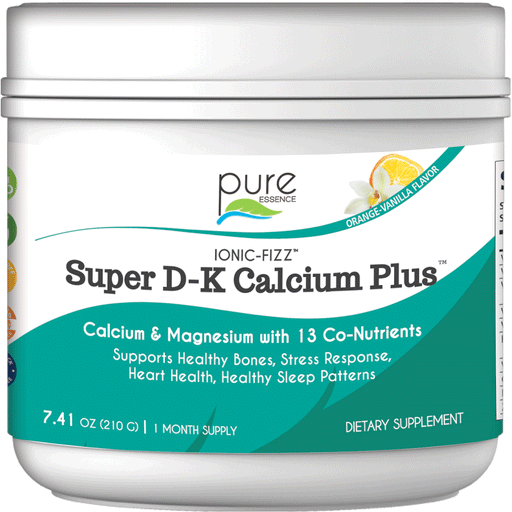 Pure Essence, Ionic Fizz Super D-K Calcium Plus Orange Vanilla 7.41 oz